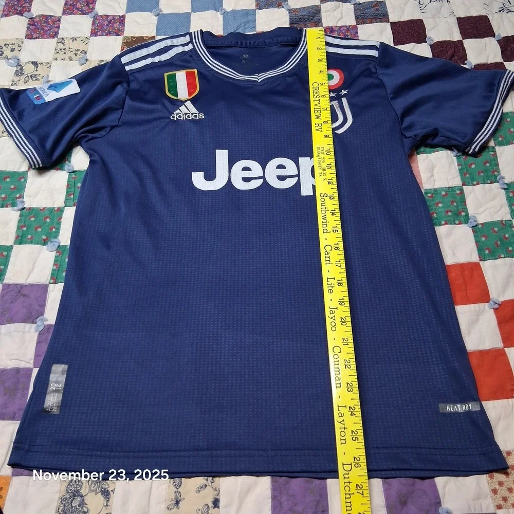 Adidas Juventus FC Soccer Jersey Teen XL Mens Medium Blue JEEP‎ Italy Serie A